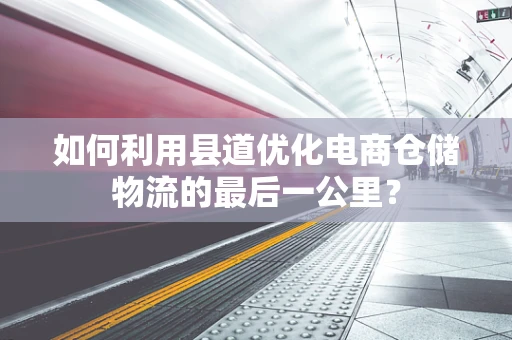 如何利用县道优化电商仓储物流的最后一公里？
