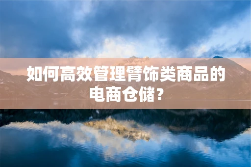 如何高效管理臂饰类商品的电商仓储？