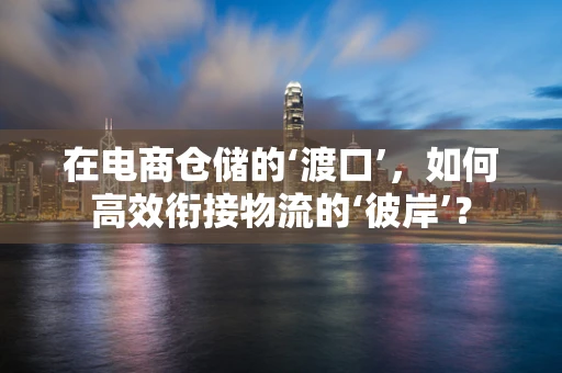 在电商仓储的‘渡口’，如何高效衔接物流的‘彼岸’？
