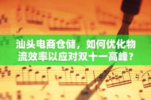 汕头电商仓储，如何优化物流效率以应对双十一高峰？