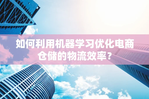 如何利用机器学习优化电商仓储的物流效率？