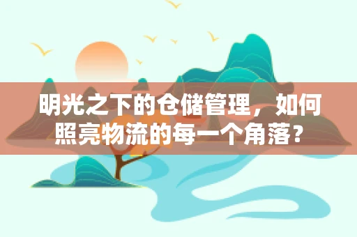 明光之下的仓储管理，如何照亮物流的每一个角落？