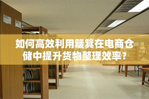 如何高效利用簸箕在电商仓储中提升货物整理效率？