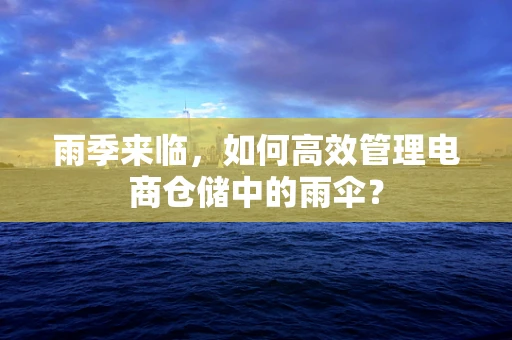 雨季来临，如何高效管理电商仓储中的雨伞？