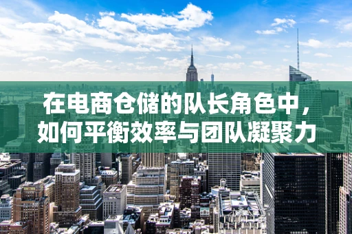 在电商仓储的队长角色中，如何平衡效率与团队凝聚力？