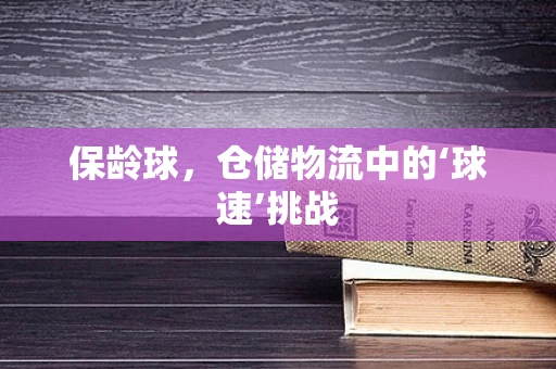 保龄球，仓储物流中的‘球速’挑战