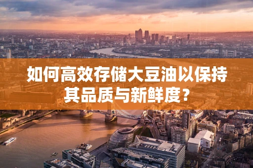 如何高效存储大豆油以保持其品质与新鲜度？