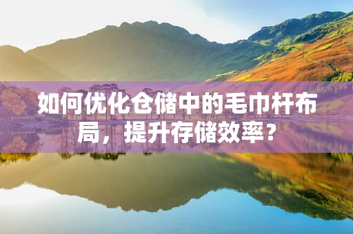 如何优化仓储中的毛巾杆布局，提升存储效率？