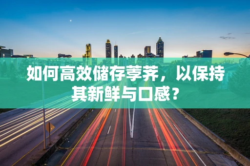 如何高效储存荸荠，以保持其新鲜与口感？