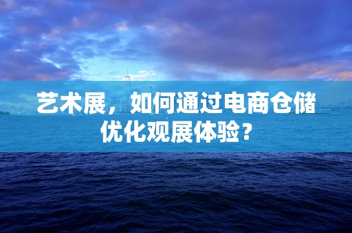 艺术展，如何通过电商仓储优化观展体验？