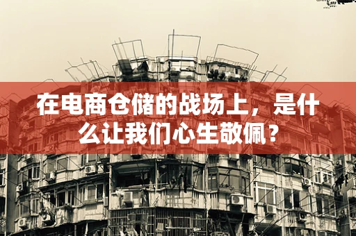 在电商仓储的战场上，是什么让我们心生敬佩？