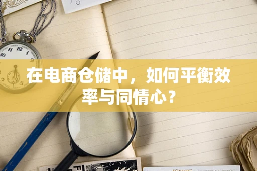 在电商仓储中，如何平衡效率与同情心？