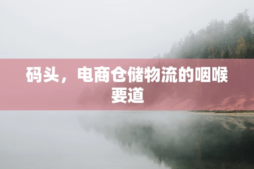 码头，电商仓储物流的咽喉要道