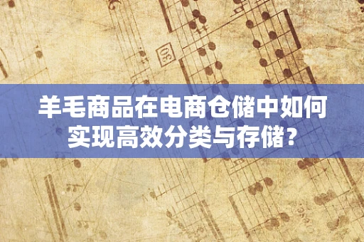 羊毛商品在电商仓储中如何实现高效分类与存储？