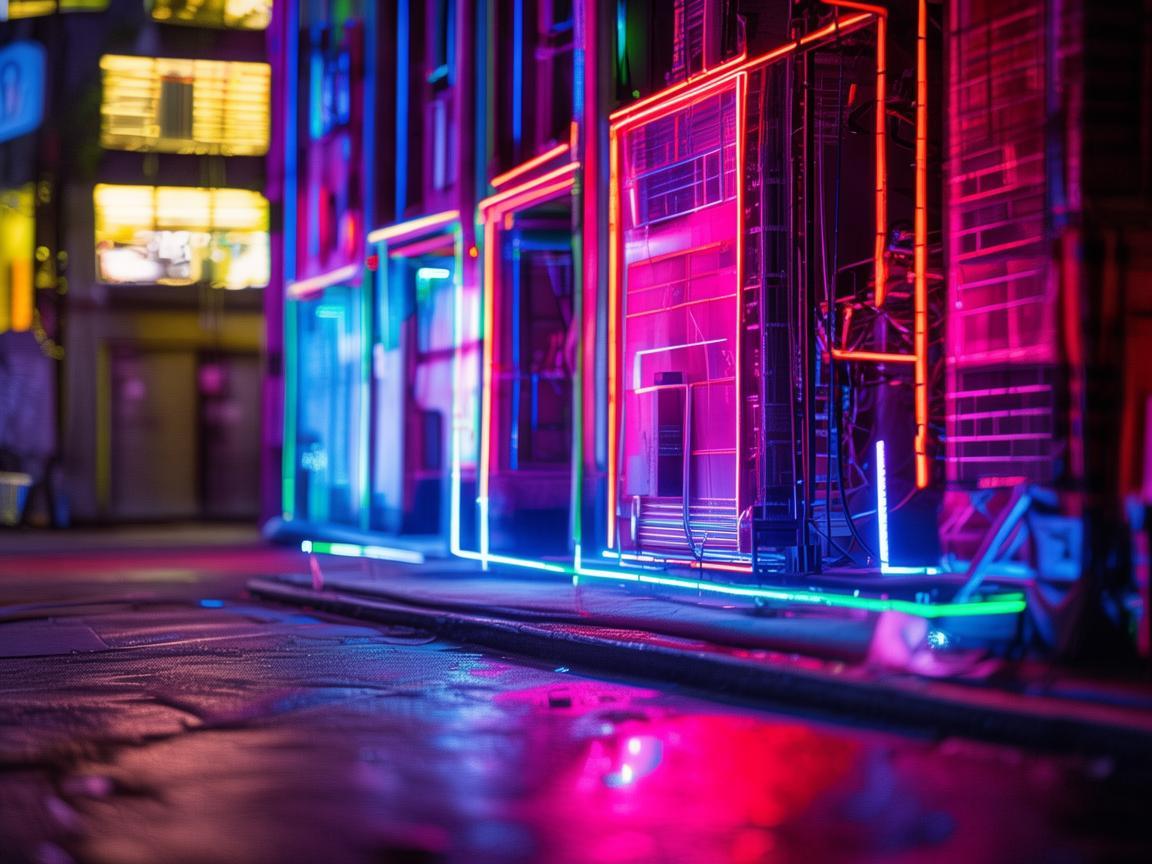 如何利用酒吧街霓虹灯提升电商仓储夜间作业的安全与吸引力？